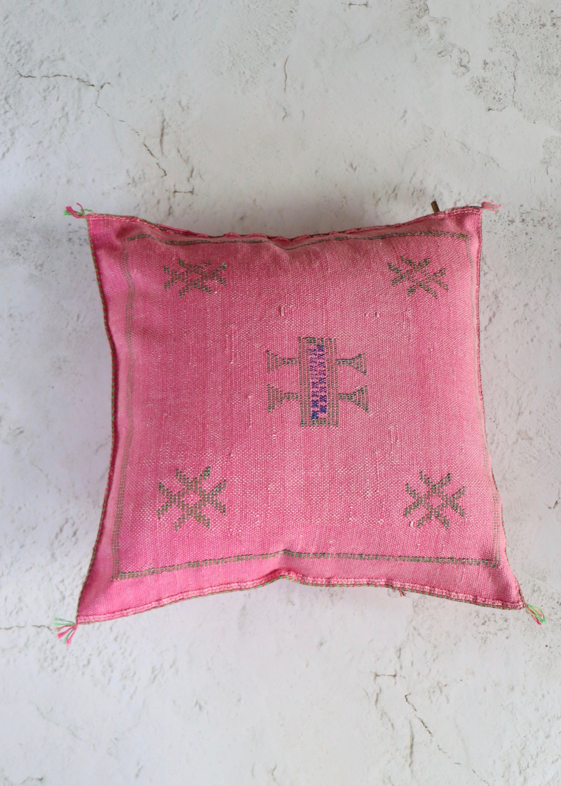 Cactus Silk Cushion Cover - Pink 6