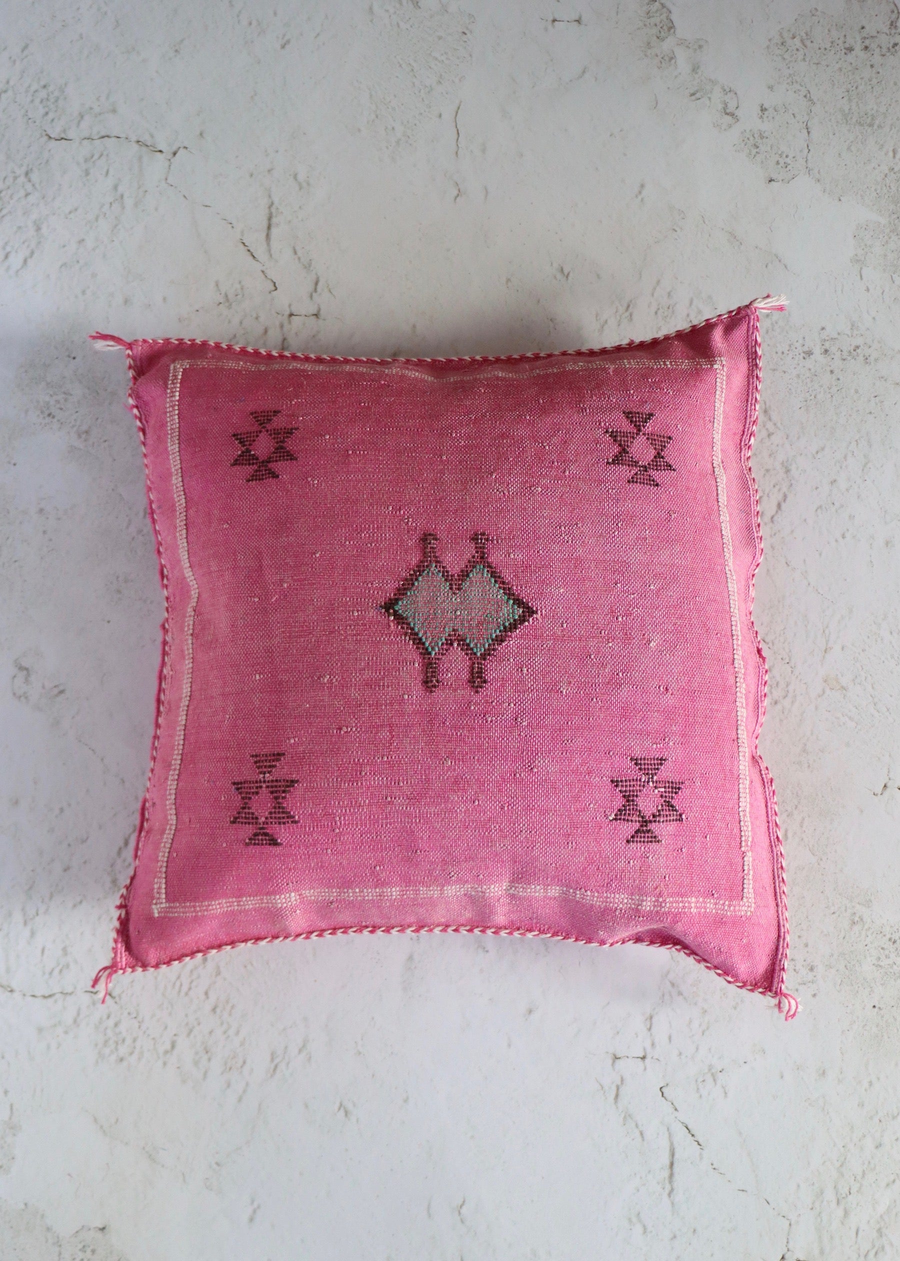 Cactus Silk Cushion Cover - Pink 7