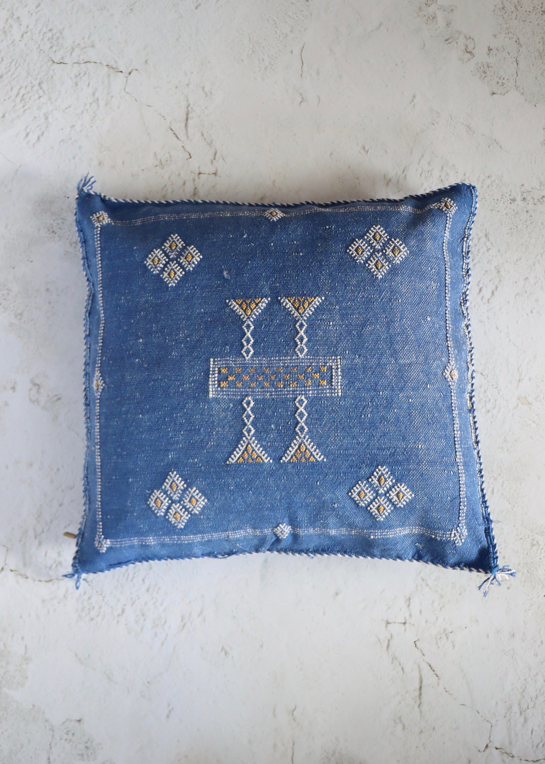 Cactus Silk Cushion Cover - Blue 4