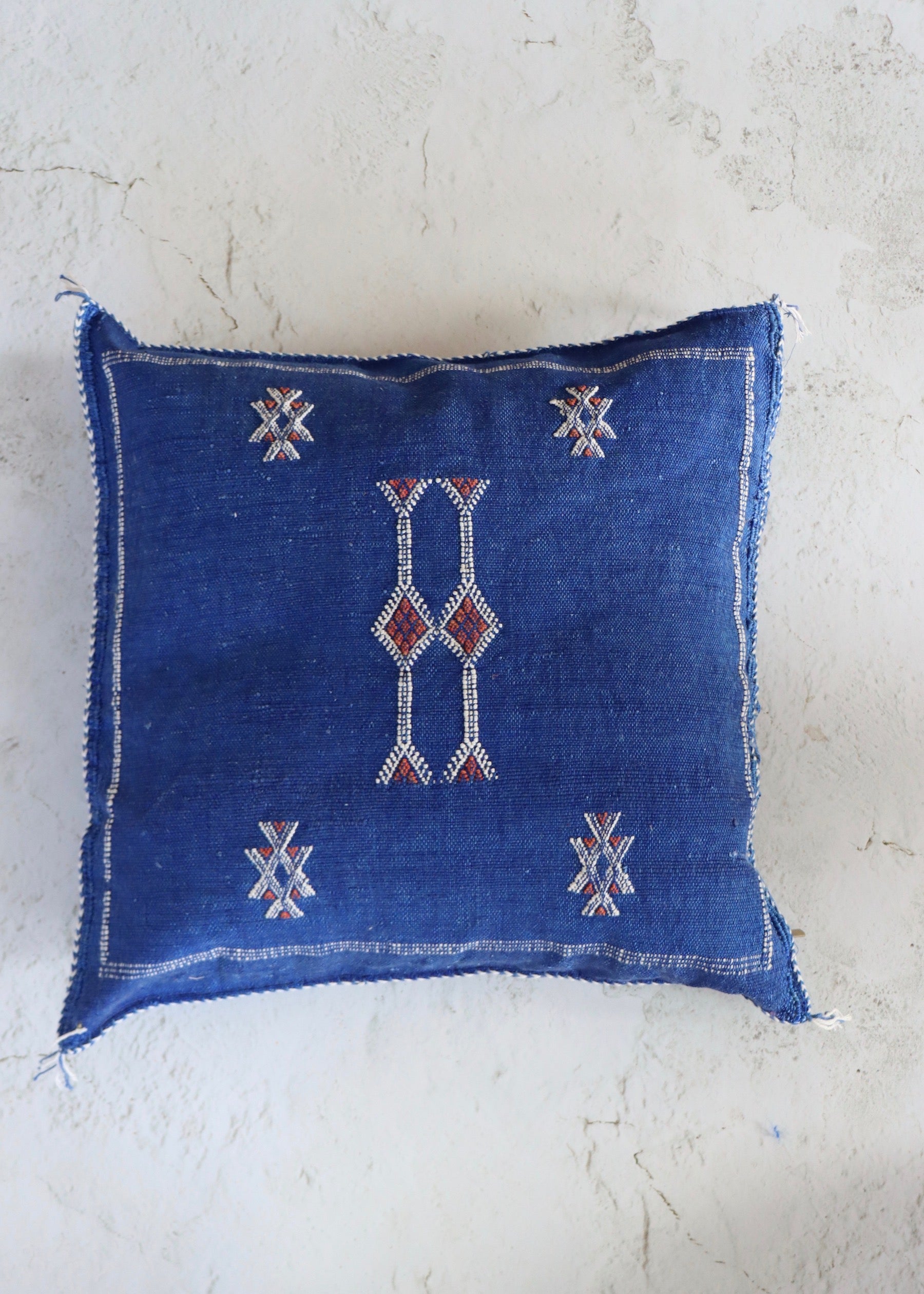 Cactus Silk Cushion Cover - Blue 6