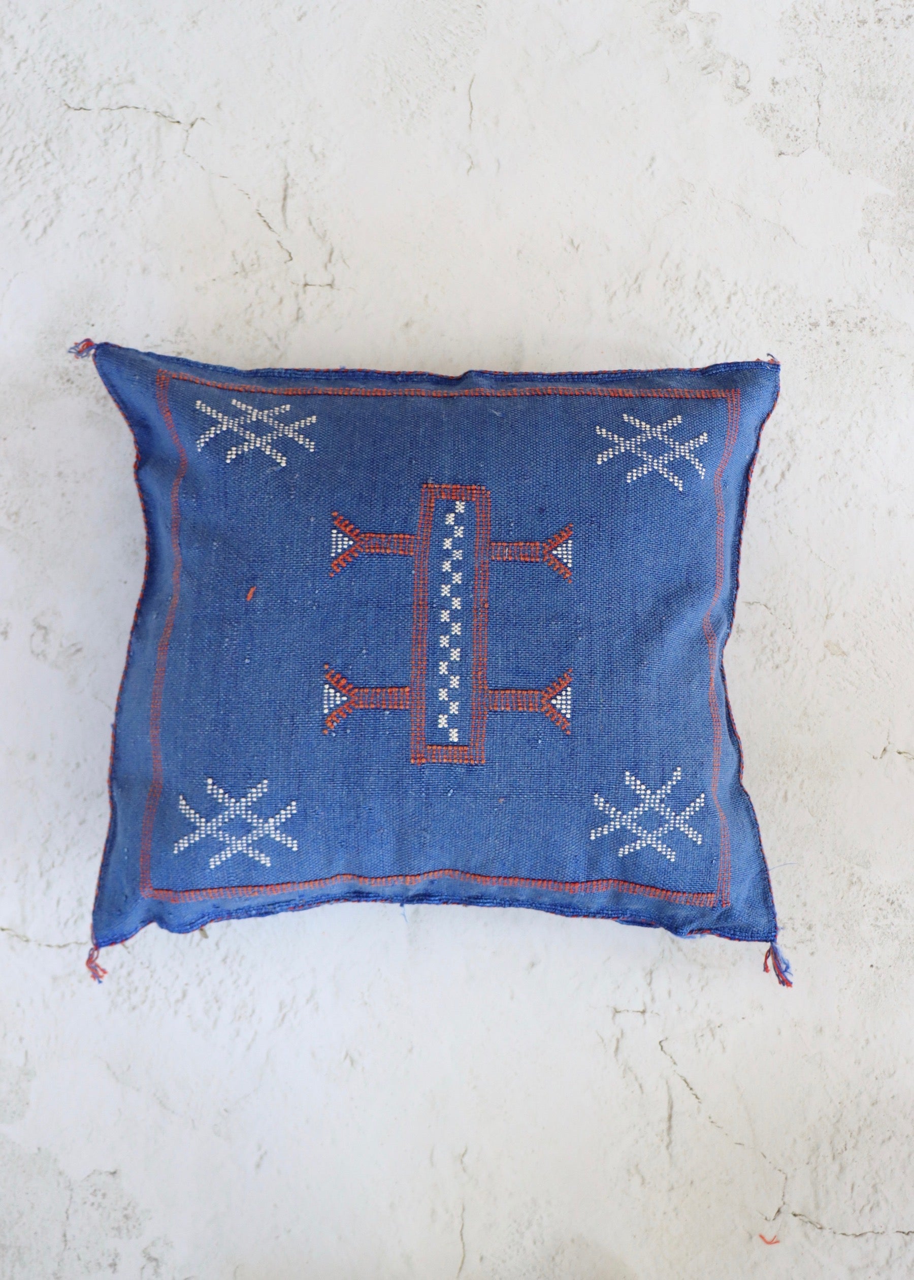 Cactus Silk Cushion Cover - Blue 5