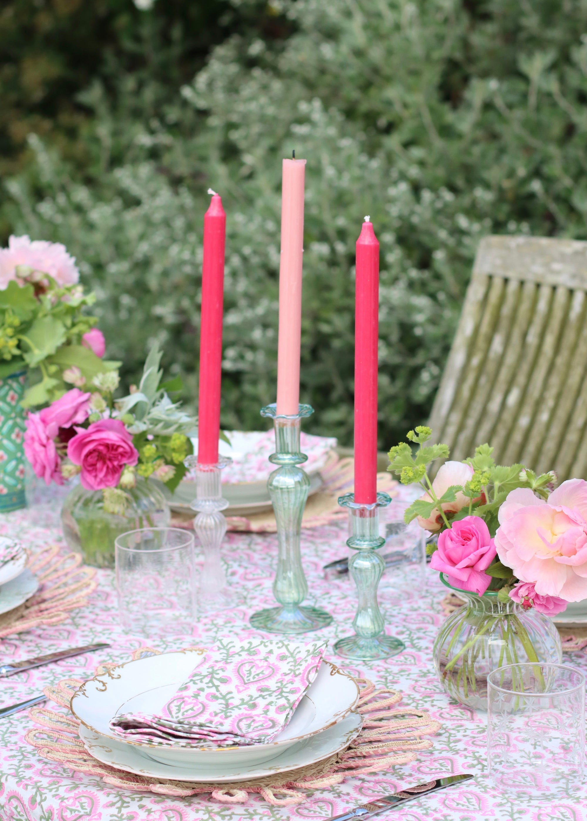 TABLECLOTH - Mughal Pink and Green