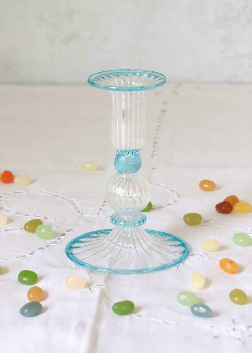 Noor Candlestick - Pale Blue