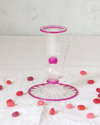 Noor Candlestick - Hot Pink