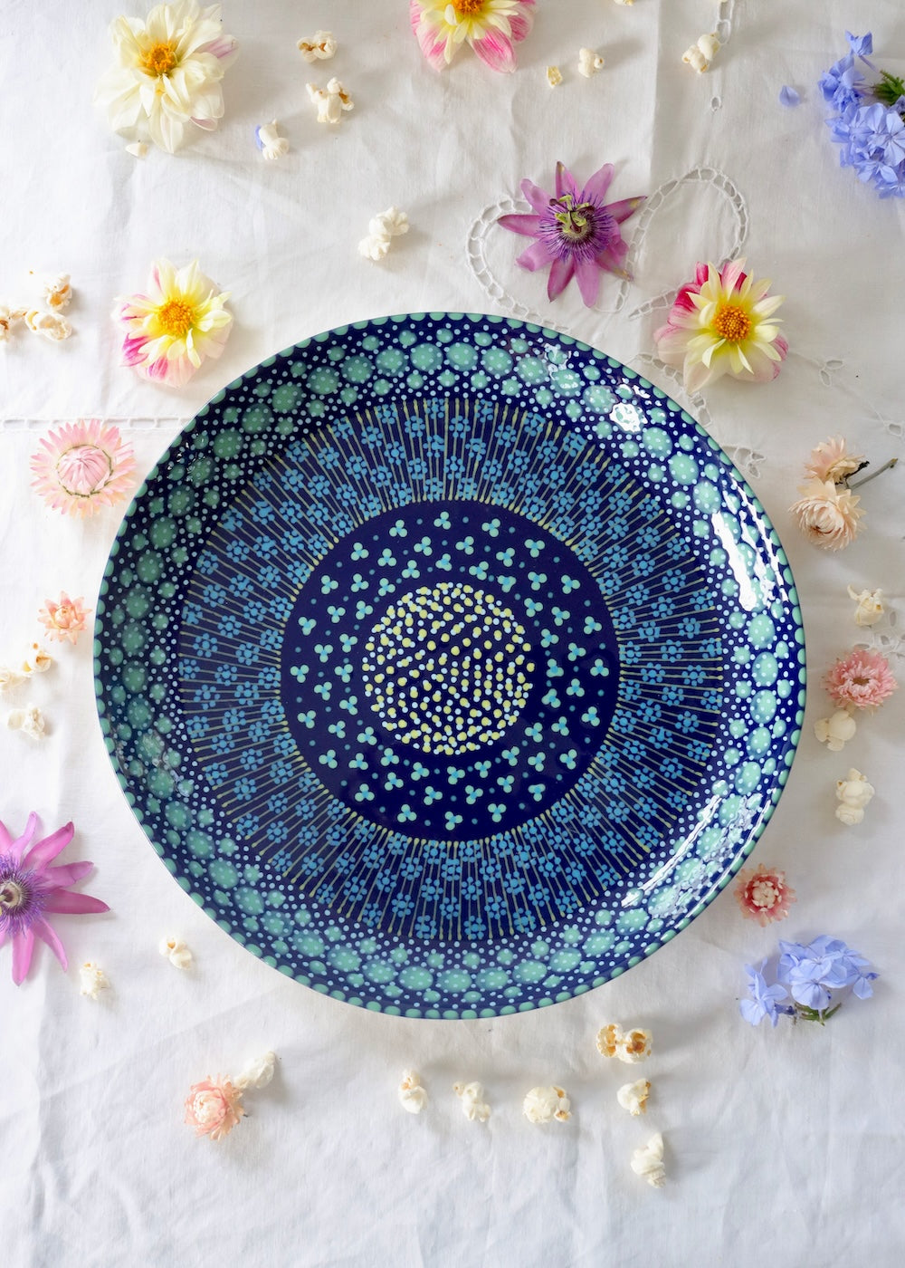 Round Serving Platter - Navy