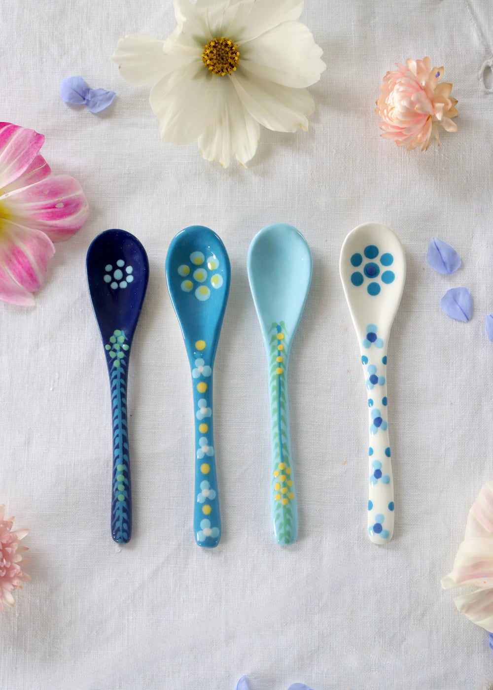 Ceramic Spoons - Set of Blues