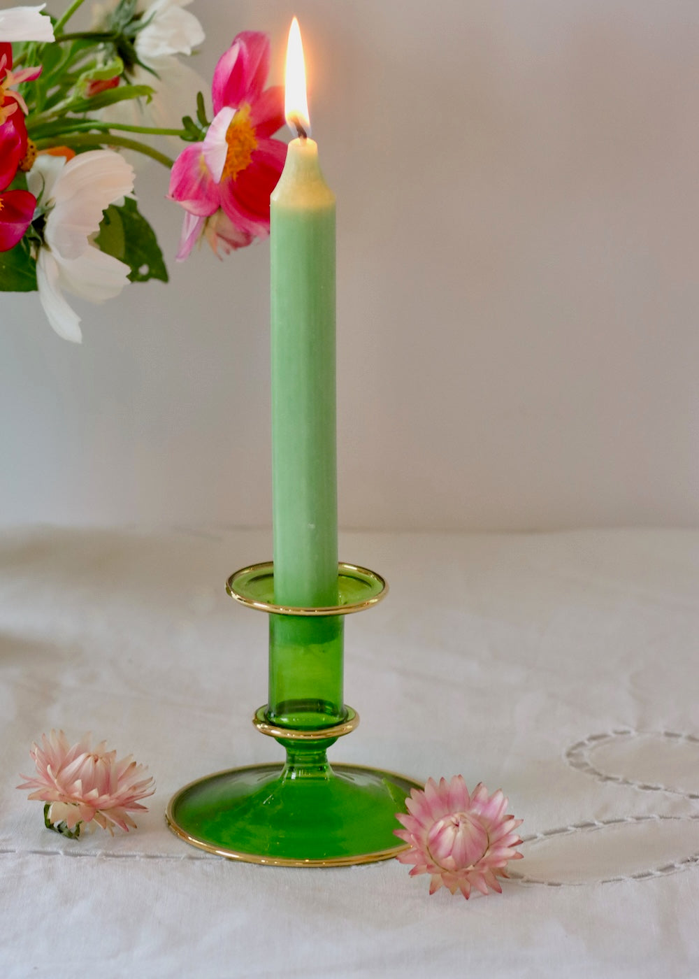 Salma Candlestick - Lime