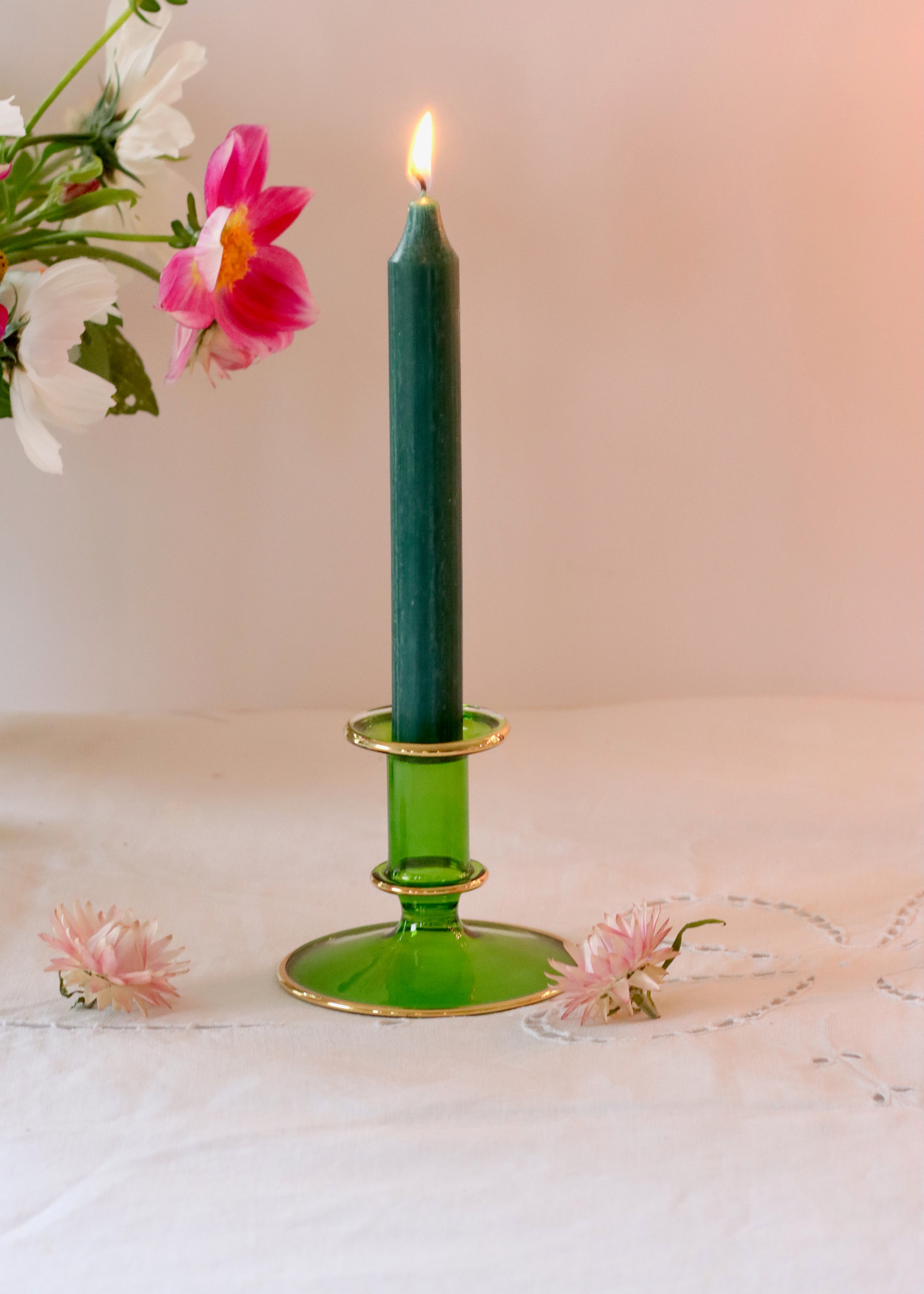 Salma Candlestick - Green