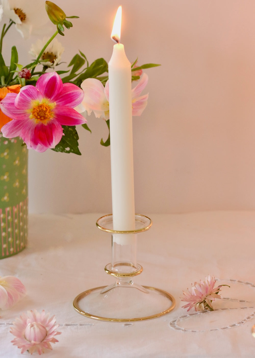 Salma Candlestick - Clear