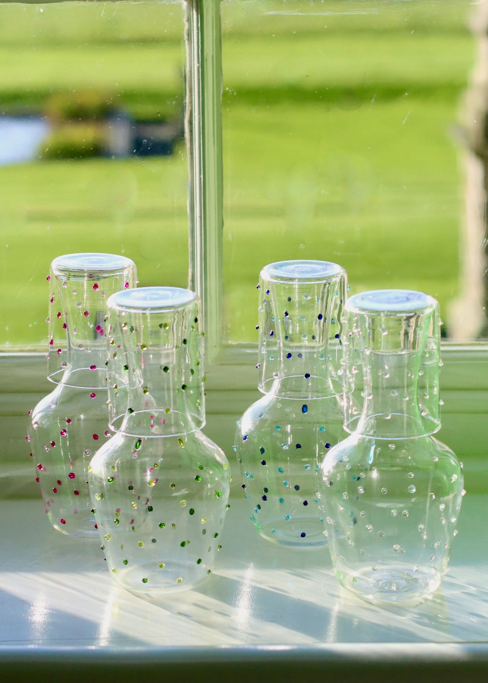 Carafe & Glass Set - Dotty Pink