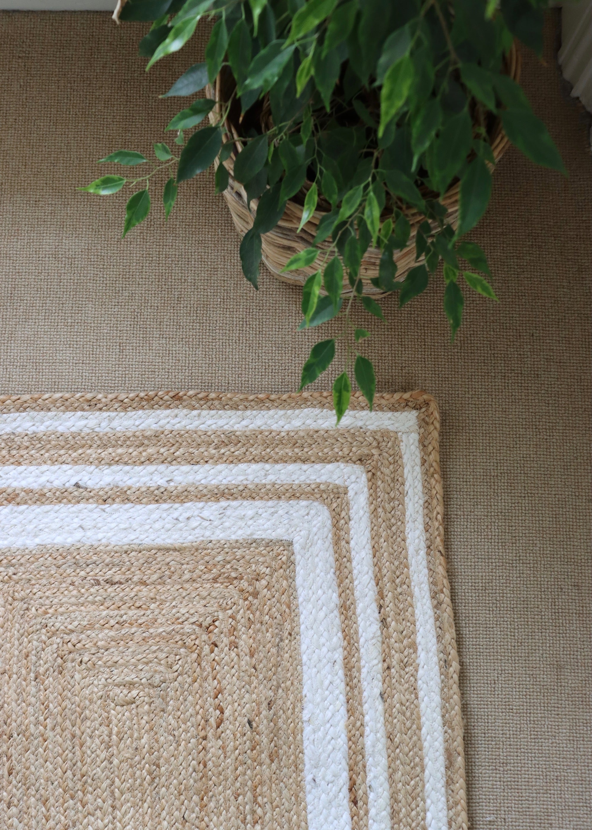 Jute Runner - Ivory Stripes