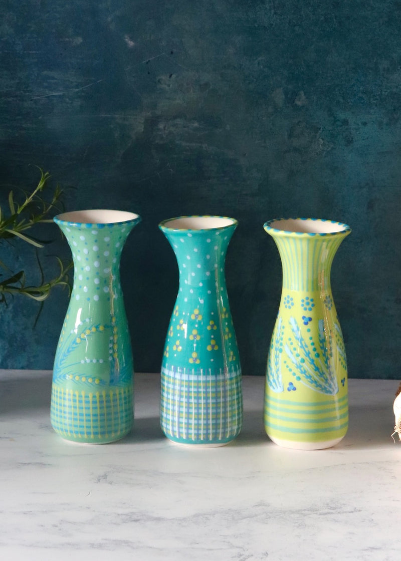 Bud Vases - Set of 3 The Greens