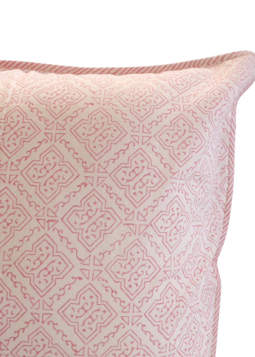 Block Print Cushion Cover- Rose Trellis