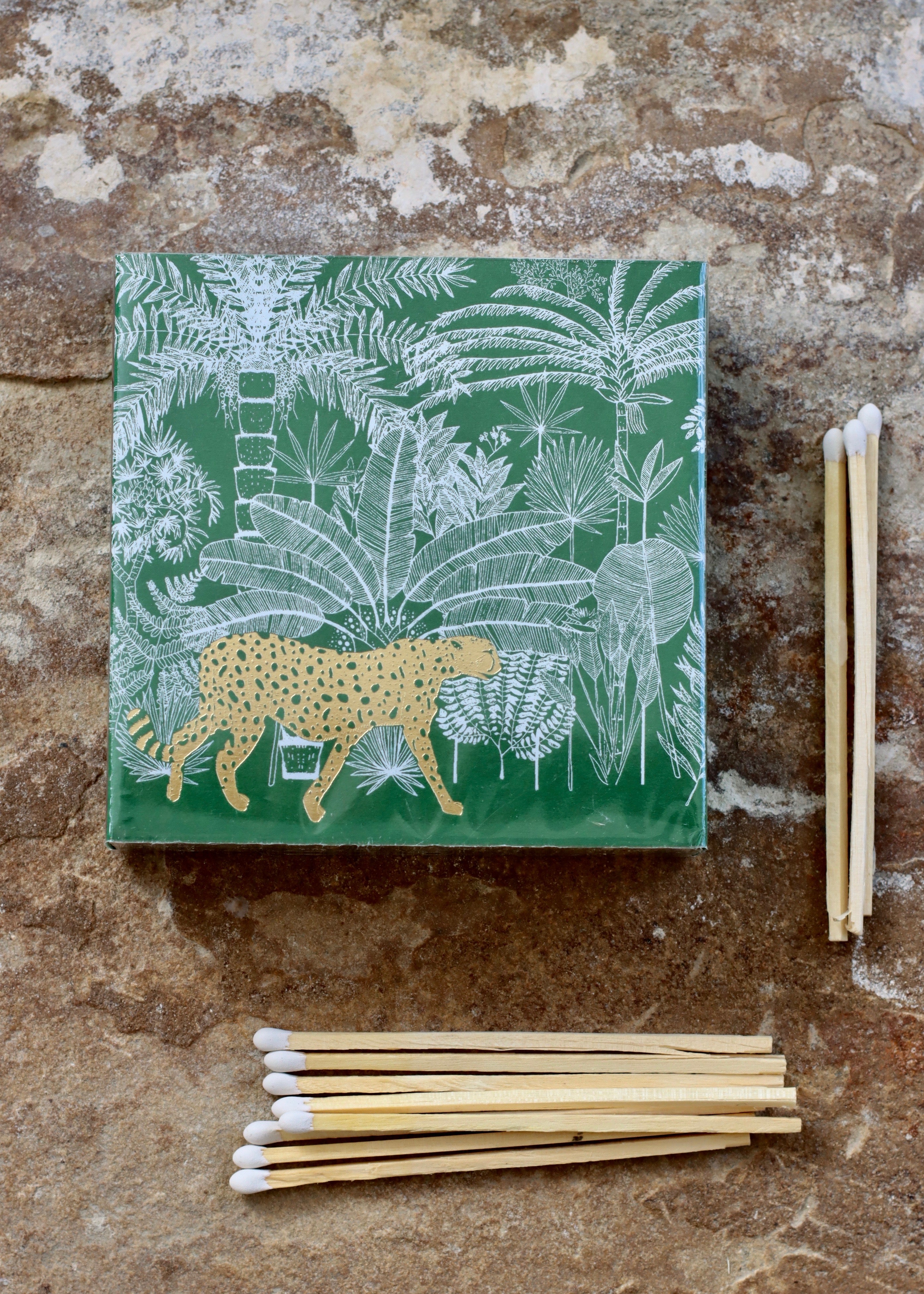 Square Matchbox -  Cheetah Green