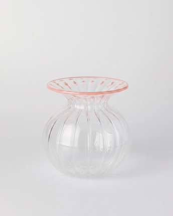 Luna Vase - Pink Rim