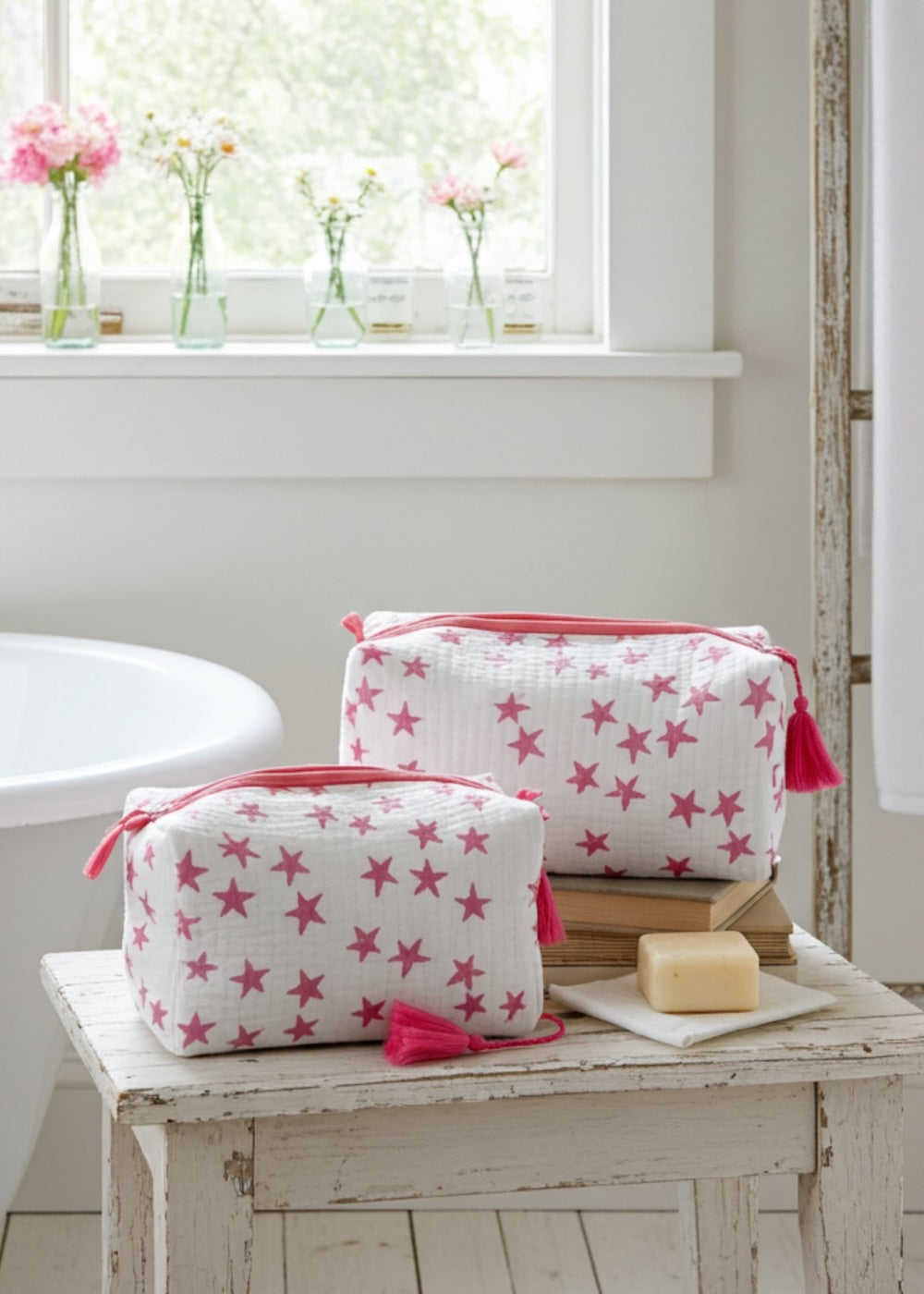 Wash Bag Spring Pink Star