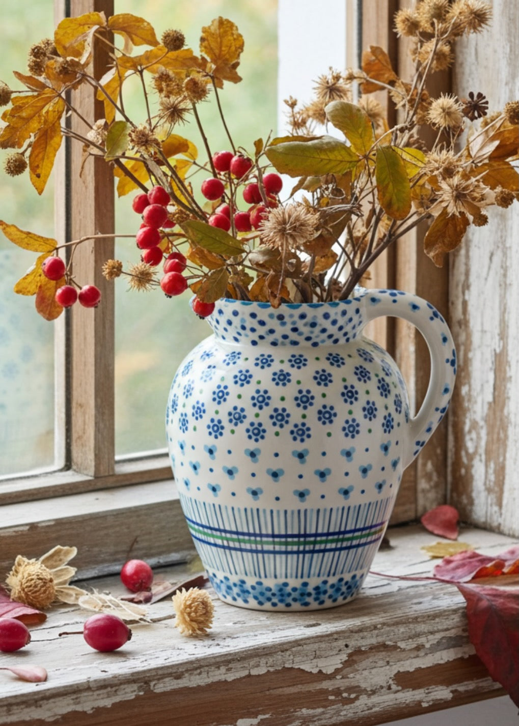 Water Jug- White & Blue 2