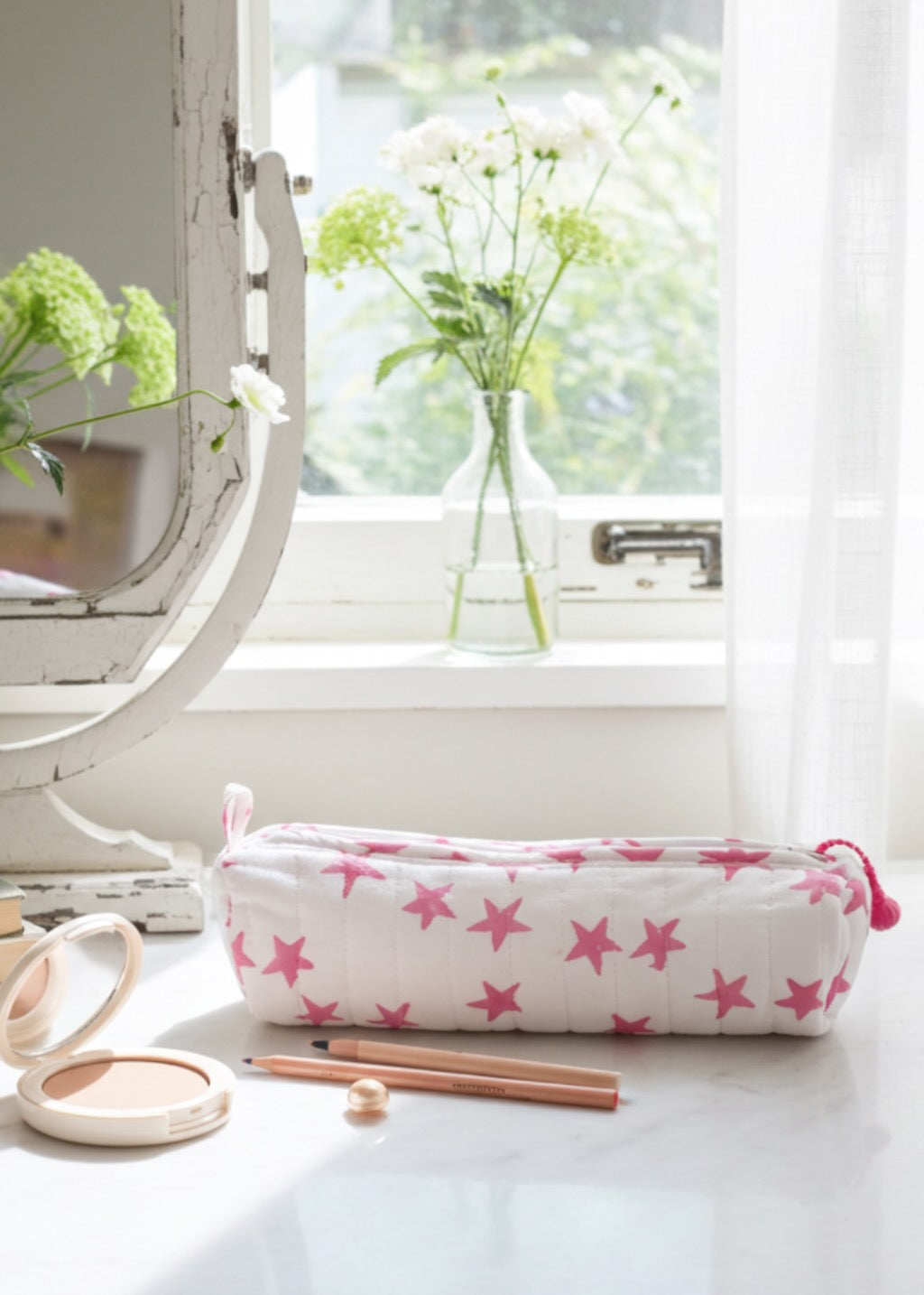 Pencil Case / Make Up Bag - Pink Super Star