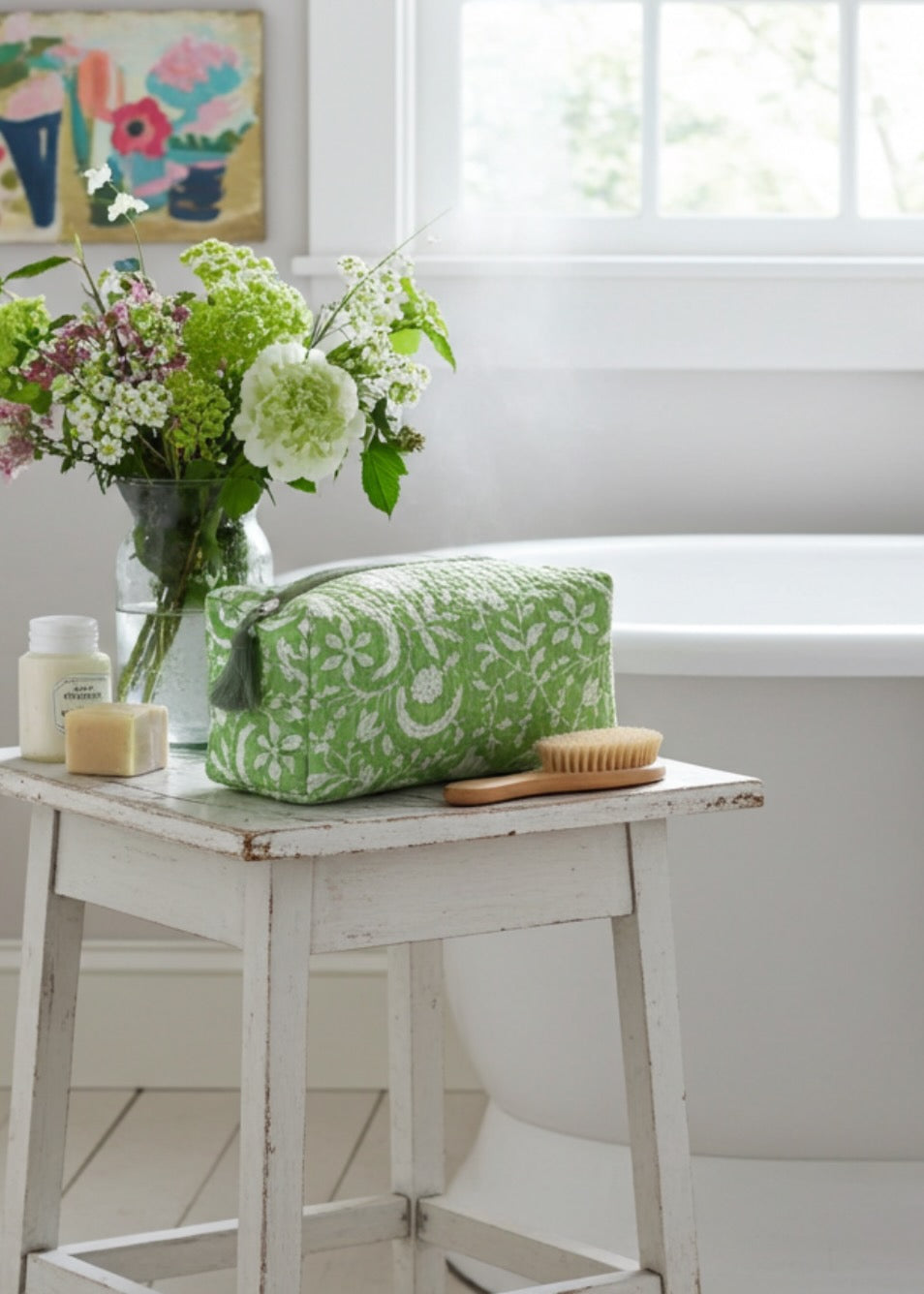 Wash Bag -Apple Green
