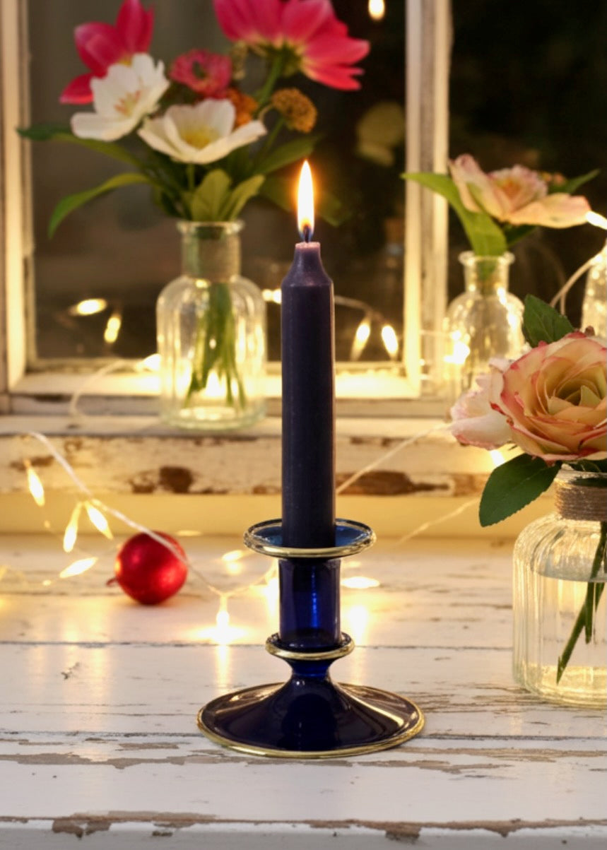 Salma Candlestick - Blue