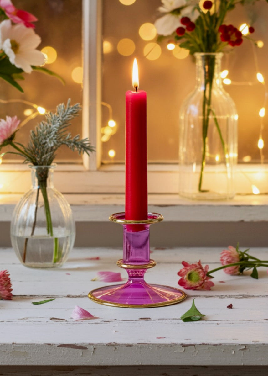Salma Candlestick - Purple