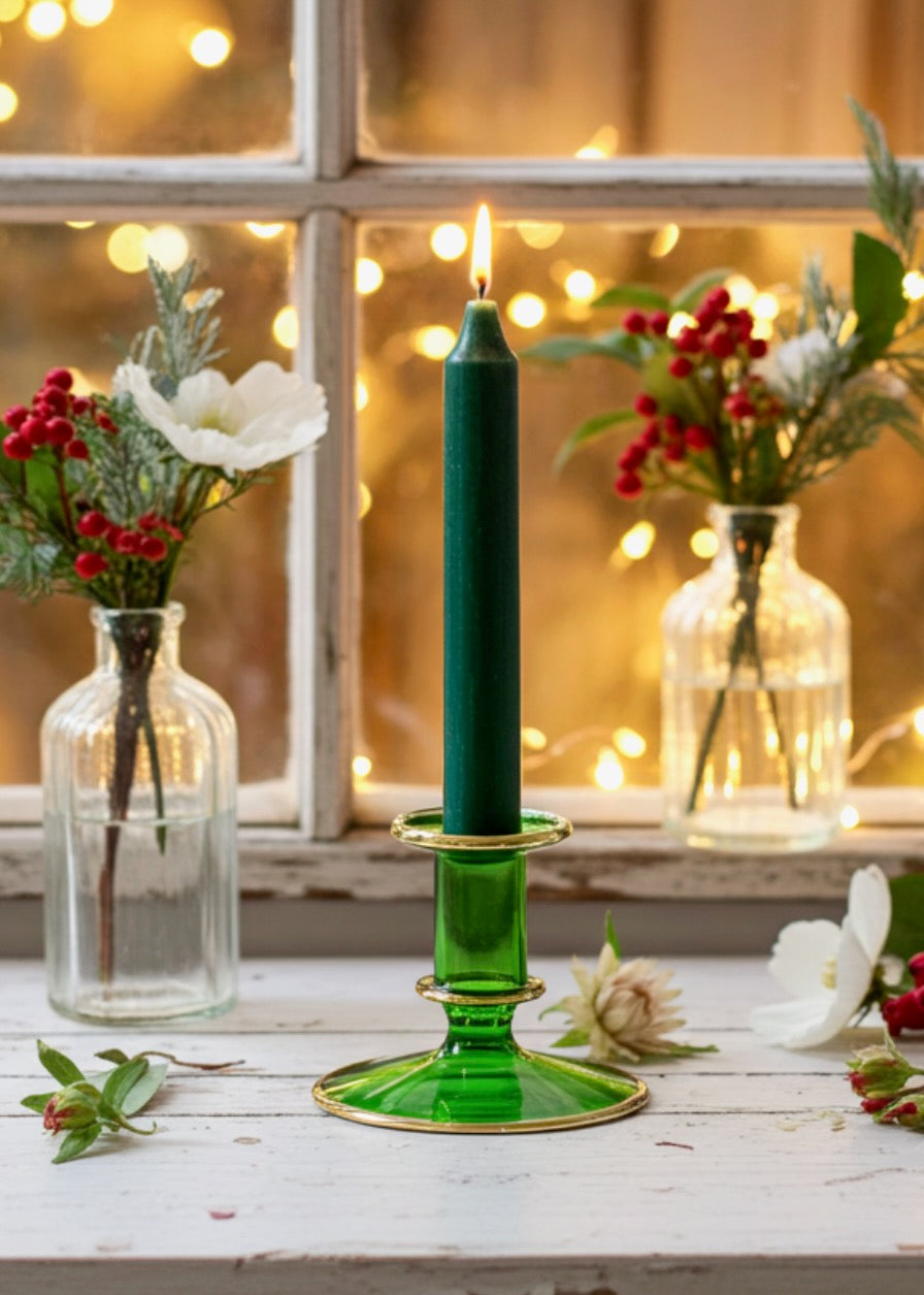 Salma Candlestick - Green