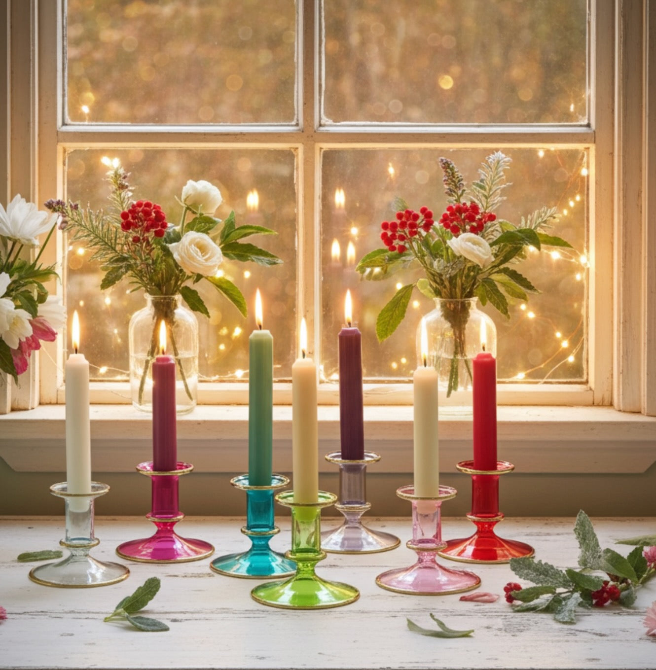 Salma Candlestick - Pale Pink