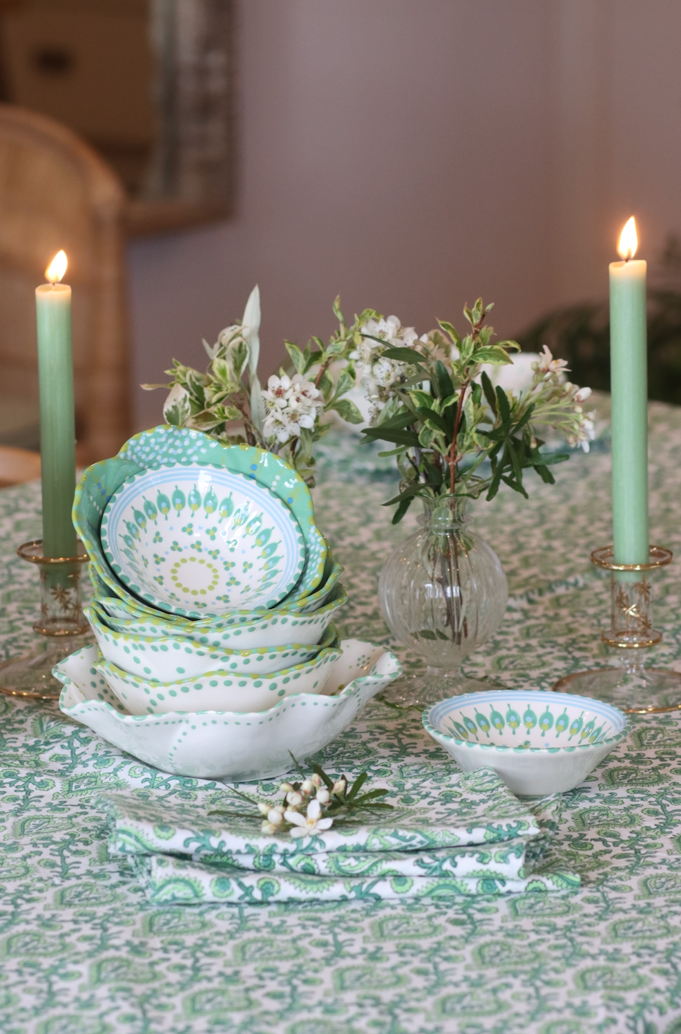 TABLECLOTH - Green Mughal