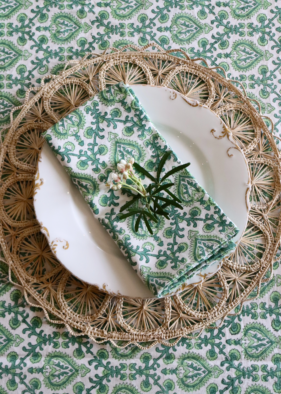 TABLECLOTH - Green Mughal