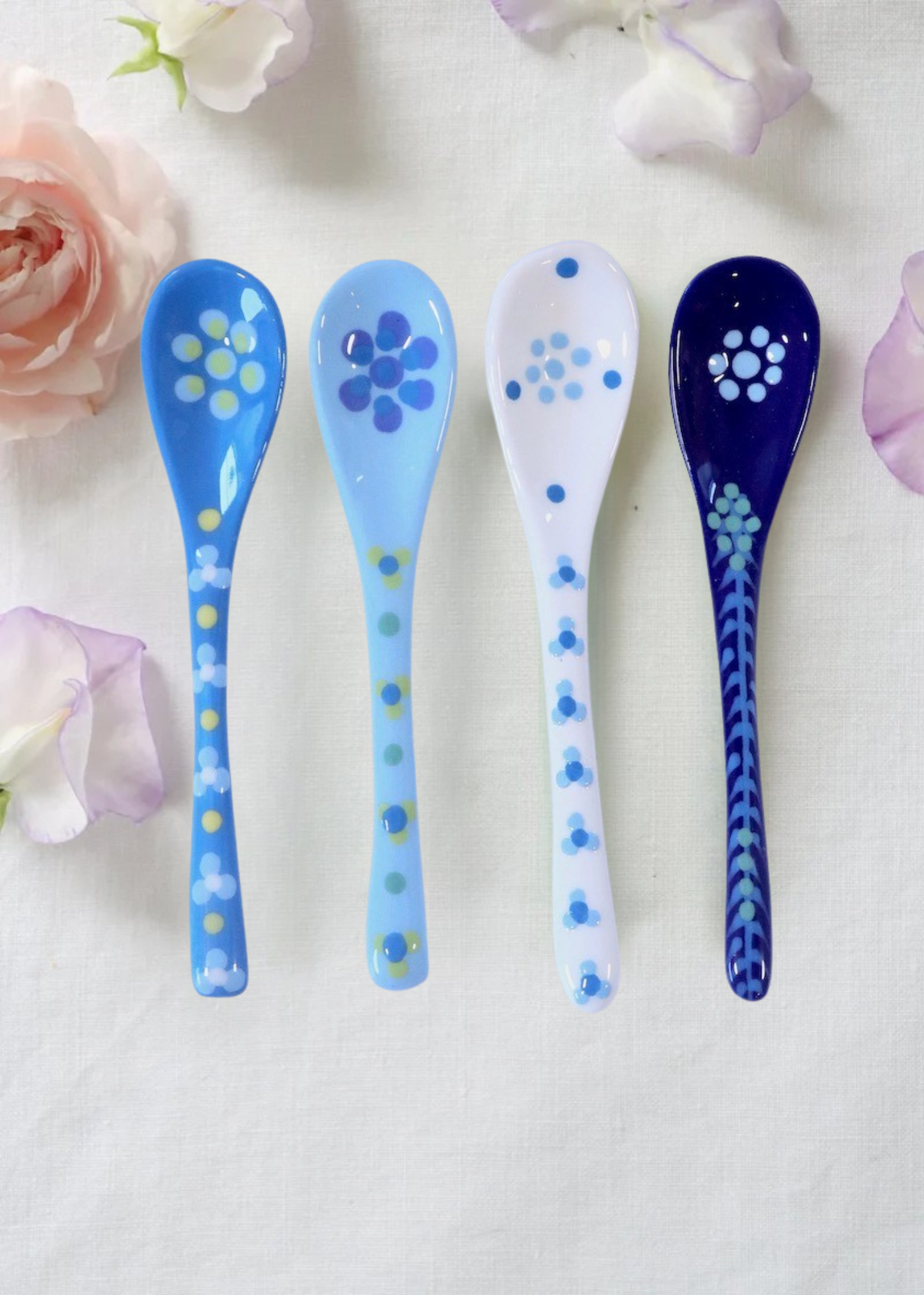 Ceramic Spoons - Blues