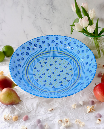 Olivia Fruit Bowl - Pale Blue