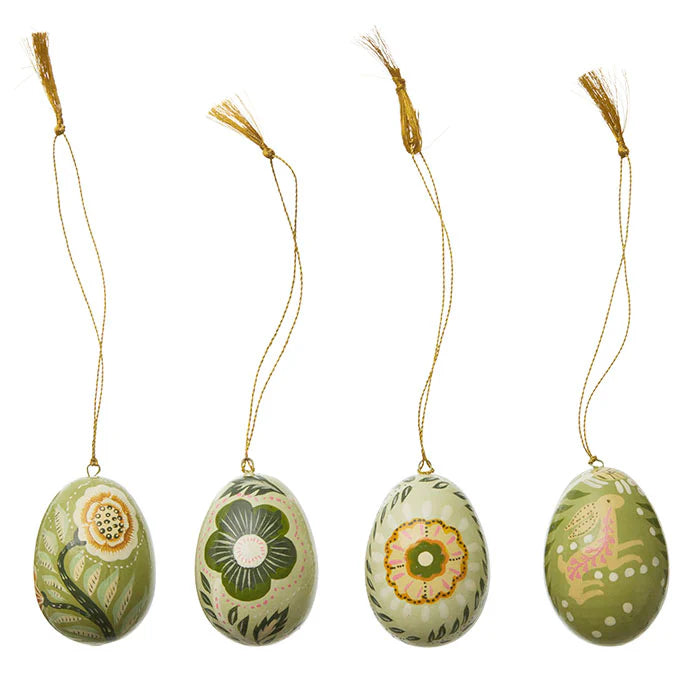 Large Decorative Eggs - Ivy - Set of 4