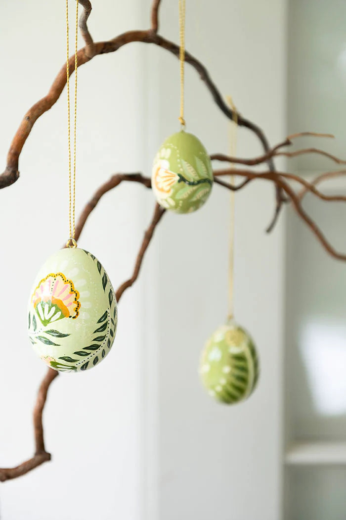 Large Decorative Eggs - Ivy - Set of 4