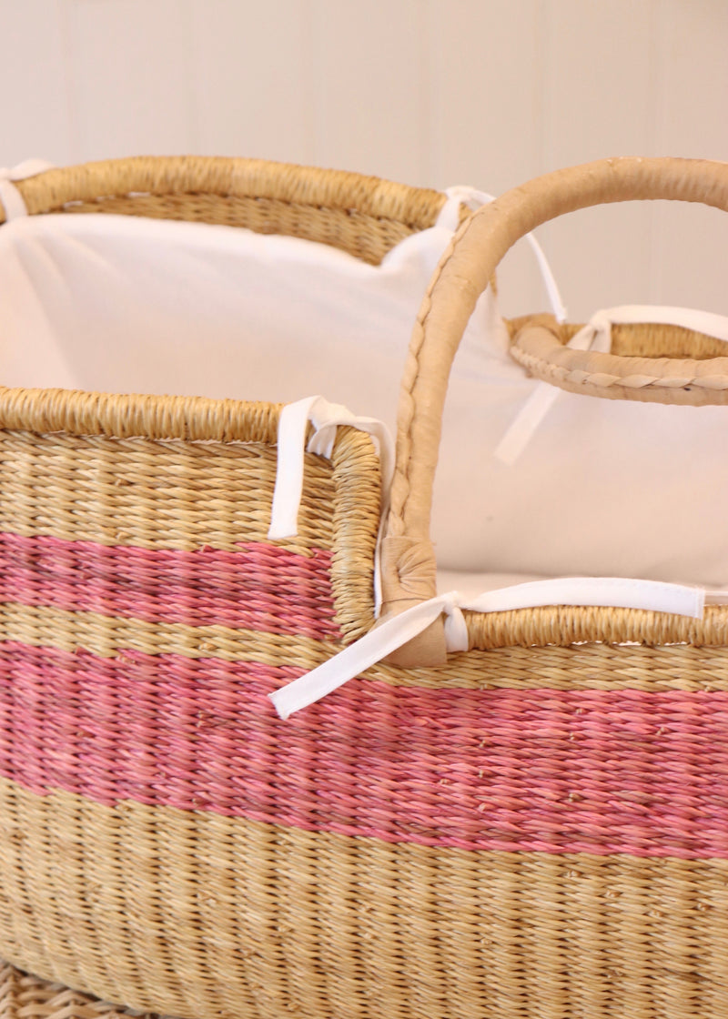 Moses Basket - Dusty Pink