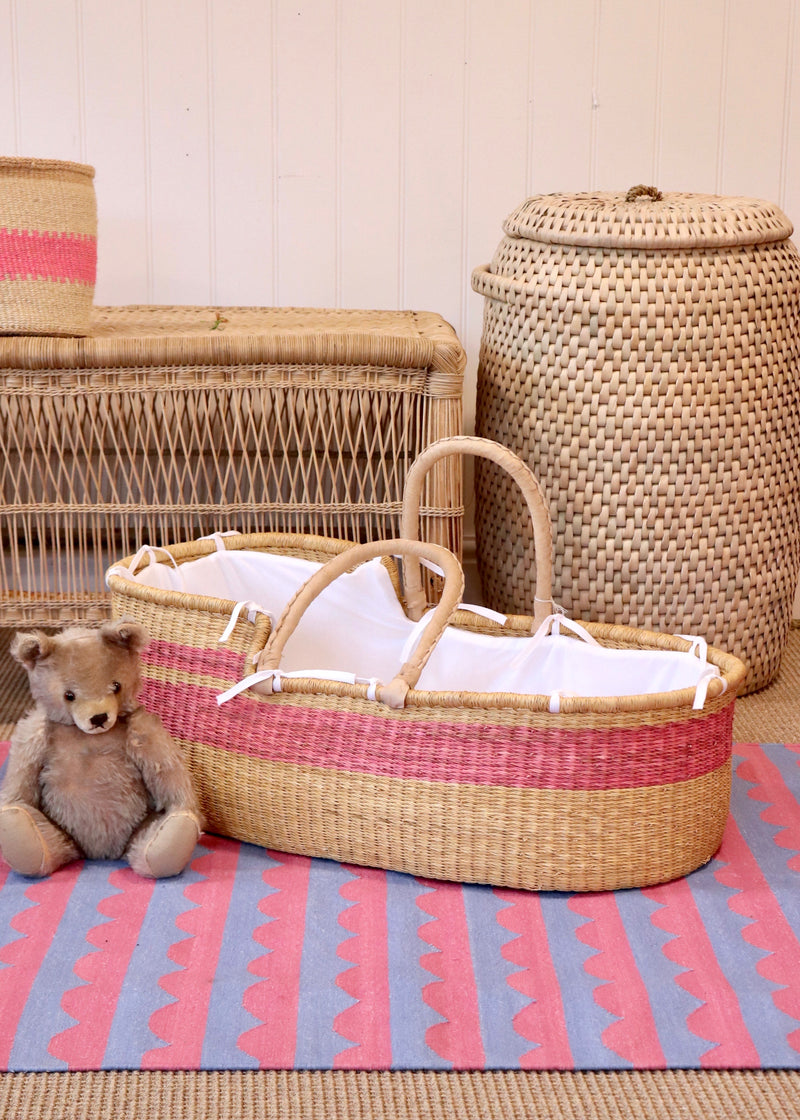 Moses Basket - Dusty Pink