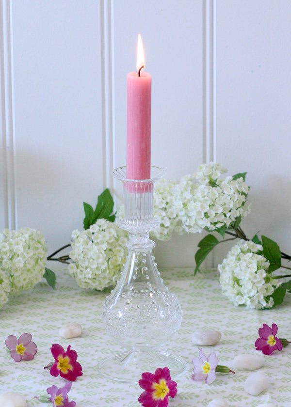 Saffi Glass Candlestick - Clear