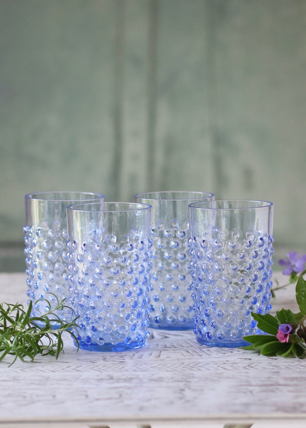 Hobnail Tumbler Light Blue- Set of 4