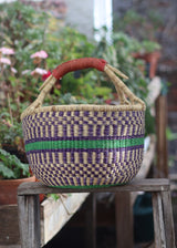 Market Basket - Green & Purple Band