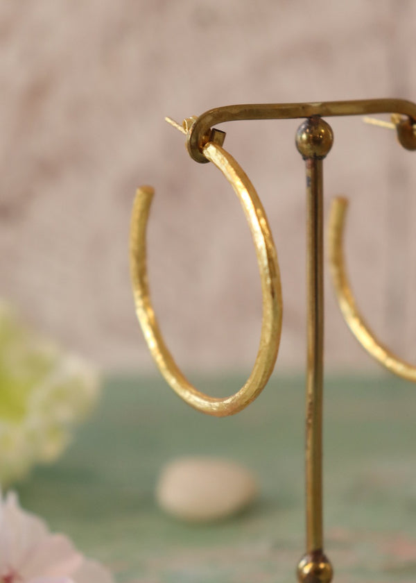 Gold Statement Hoop Earrings
