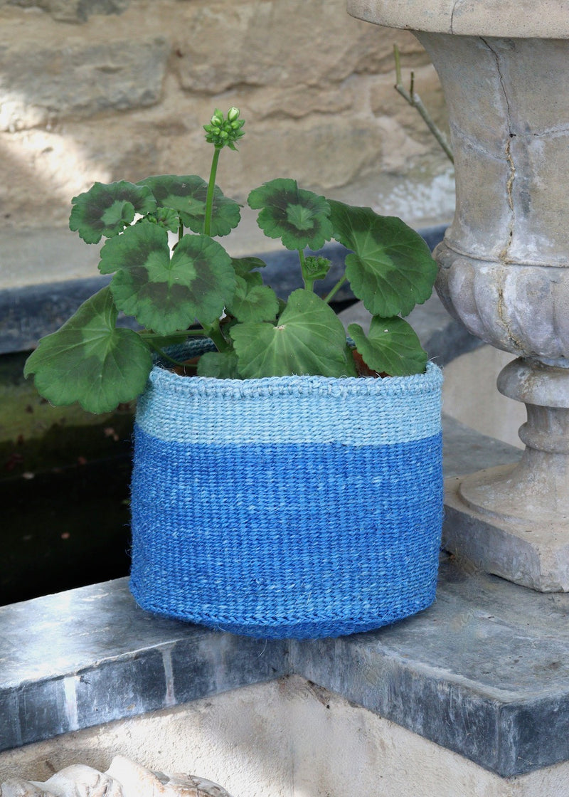 Tofauti Baby Blue and Tranquil Blue Woven Storage Basket *2 MEDIUM & 1 SMALL REMAINING