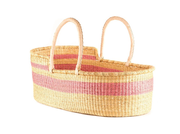 Moses Basket - Dusty Pink